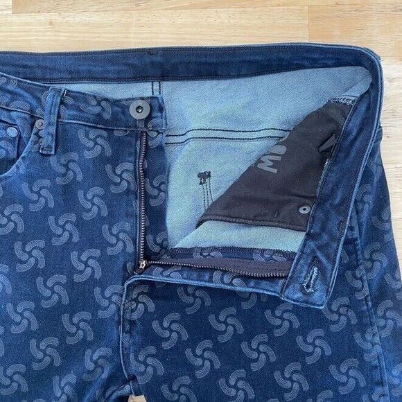 G-Star RAW X Pharrell For The Oceans Printed Arc 3D Slim Tapered Jeans Size 31 - Picture 6 of 10